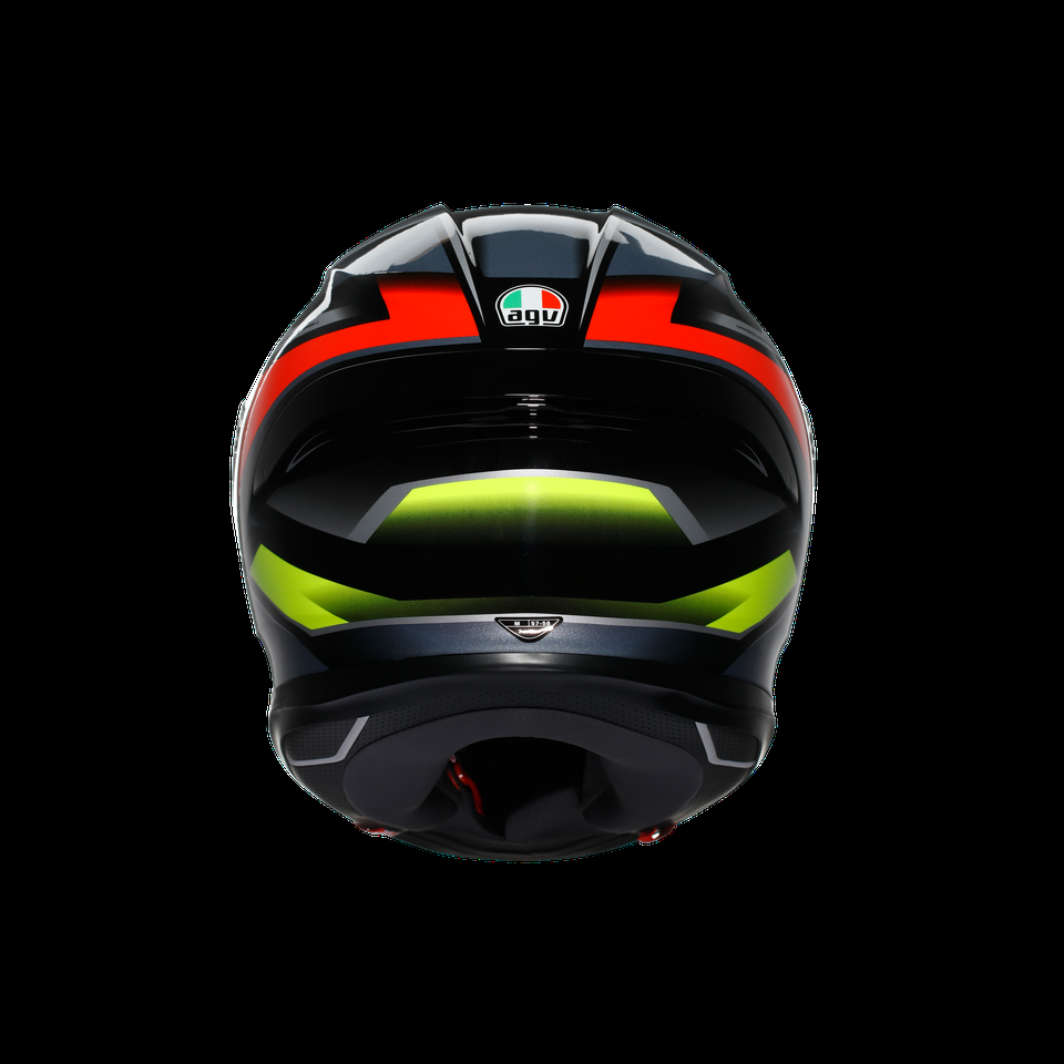 k6 s erazer negrorojoamarillo fluo casco integral para motocicleta dot e2206