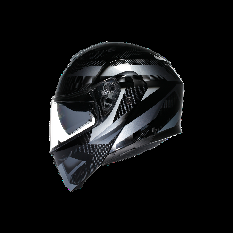 streetmodular ledro mate negro-gris casco para motocicleta con visor plegable dote2206