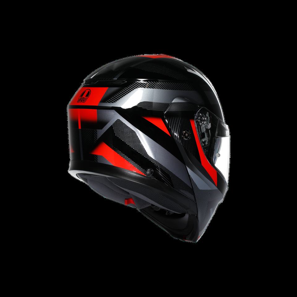 casco modular streetmodular ledro negrorojo para motocicleta con visor plegable dote2206