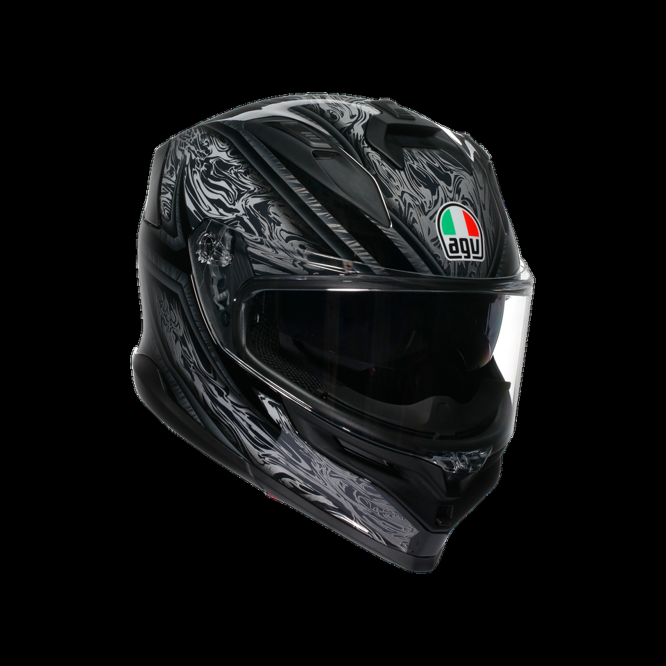 k7 mplk damascus blacksilver casco integral para moto dot e2206
