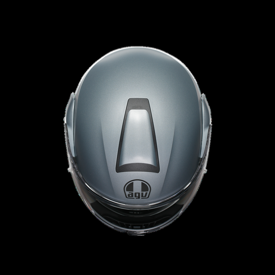casco de moto streetmodular mono mate plata modular con visera plegable dote2206
