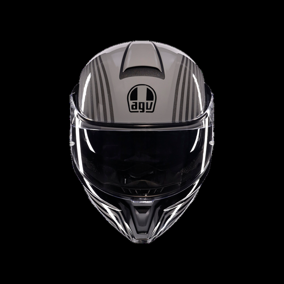 streetmodular iseo grisnegro casco de motocicleta con visor plegable dote2206