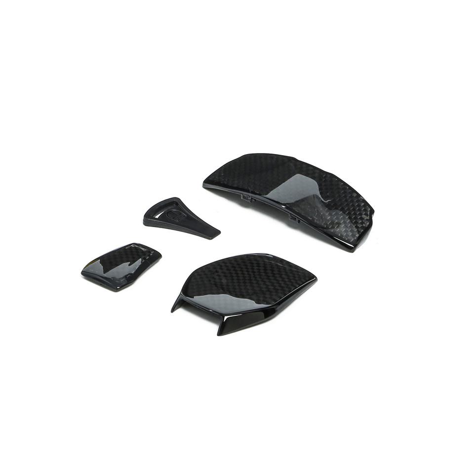 kit de ventilación de aire y spoiler sportmodular de carbono brillante agv