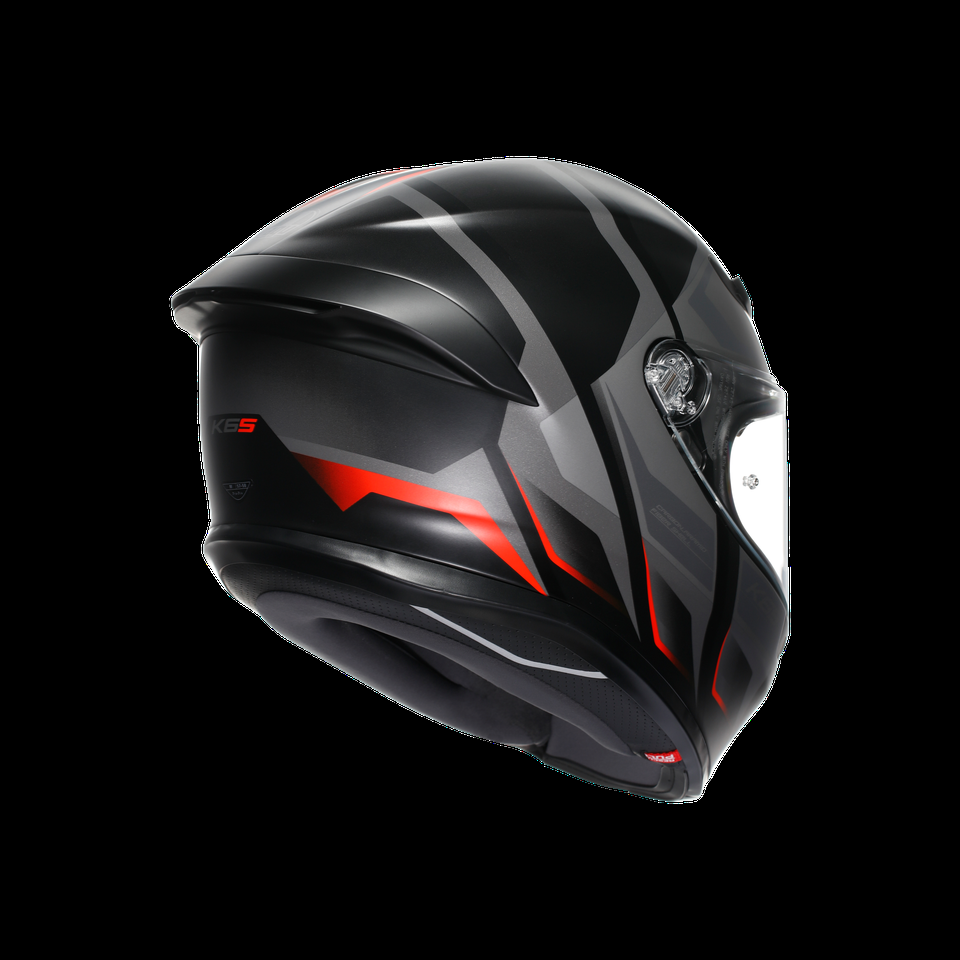 k6 s karve negro mate gris rojo casco integral para motocicleta dot e2206