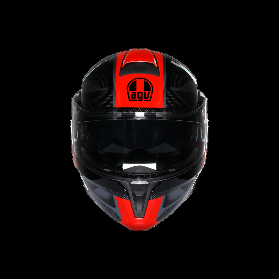 casco modular streetmodular ledro negrorojo para motocicleta con visor plegable dote2206
