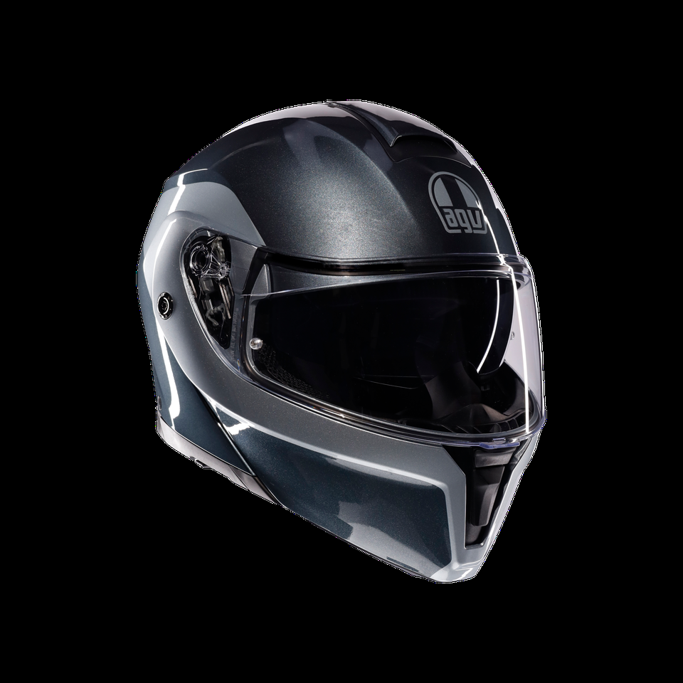 casco motocicleta levico greysilver streetmodular tipo flip up dote2206